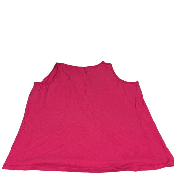 JMS Just My Size Women's Tank Top 22W/24W Pink Sleeveless 100% Cotton Plus Size - Picture 3 of 5